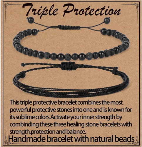 Miniatura 58 de LPBeads Pulsera de piedra natural hecha a mano de tamaño ajustable