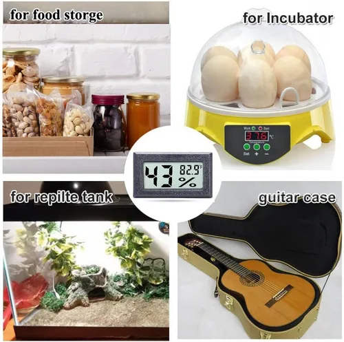 Miniatura 4 de Goabroa Mini termómetro higrómetro digital medidor de humedad para interiores con sensor de temperatura Fahrenheit (℉)