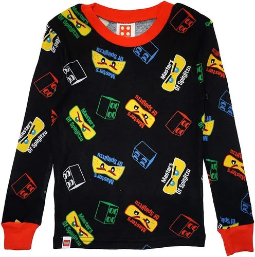 Miniatura 4 de LEGO Ninjago - Conjunto de pijama de 4 piezas, manga larga, pantalón largo, brilla en la oscuridad