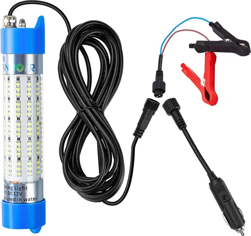 Luz de pesca submarina 12 V 15000 LM 110 V 35000 LM verde, blanco, azul, amarillo, LED sumergible barco nocturno impermeable IP68 en agua dulce y