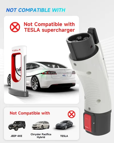Miniatura 7 de Adaptador de cargador EV para Tesla a J1772, hasta 60A 250V, IP65, NACS a J1772, adaptador de carga EV J1772 compatible con conector de pared Tesla