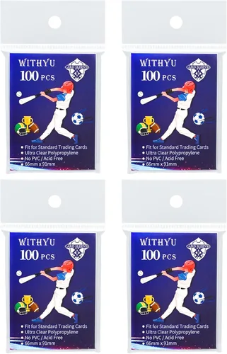 400 fundas suaves para tarjetas intercambiables, fundas de carga superior para tarjetas estándar de 2.5 x 3.5 pulgadas, protector de tarjetas ultra