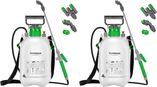 Miniatura 10 de VIVOSUN Pulverizador de bomba de 2.1 galón/8L, rociador de agua de jardín para plantas, malezas y cuidado del césped, con 3 boquillas, manguera