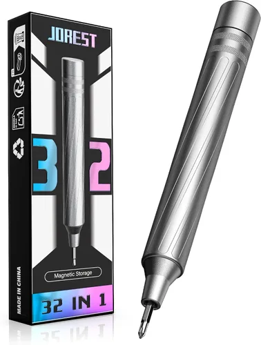 JOREST Juego de destornilladores de precisión 32 en 1, regalos de herramientas para hombres, papá y él, herramienta de reparación de