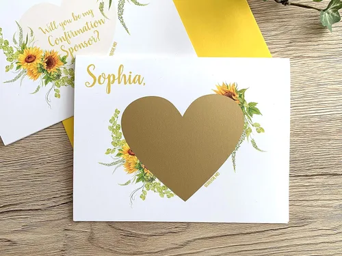 Miniatura 5 de Tarjeta personalizada para raspar con patrocinador de confirmación Will You Be My Confirmation