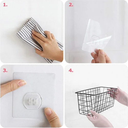 Miniatura 7 de Paquete de 4 cestas de almacenamiento de alambre para el hogar, contenedores de metal montados en la pared, contenedores organizadores para cocina
