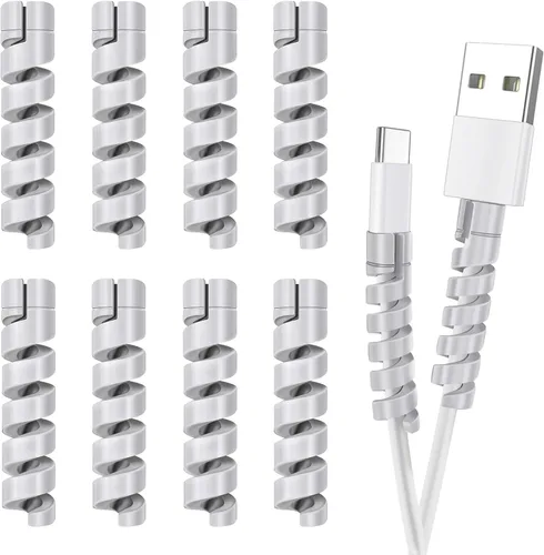 Miniatura 8 de Protector de cable para almohadilla de teléfono, portátil, protector de cable de silicona, 12 protectores de carga, protector de cable