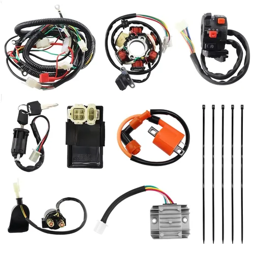Miniatura 10 de PRO BAT GY6 150cc Arnés Completo de Cableado Eléctrico con Funda Impermeable CDI Magneto Estator para ATV Quad Go Kart Buggy Scooter Ciclomotor