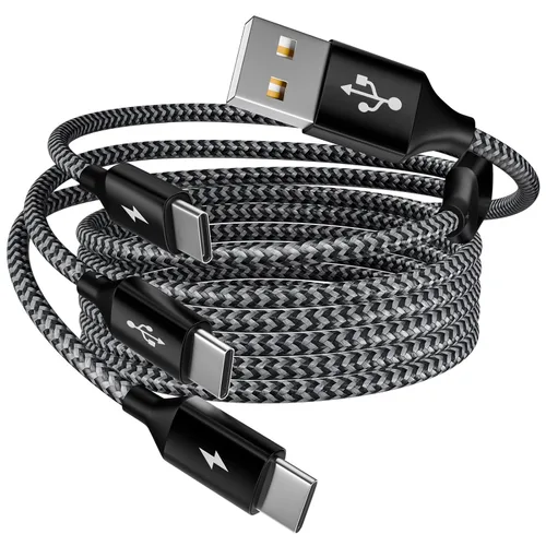 Miniatura 13 de Cable de carga múltiple USB C Splitter 1 paquete, cable de carga USB A/C a USB C, cable de carga dual tipo C, cable de carga múltiple 4 en 2 con 4
