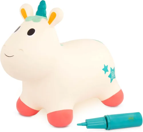 Miniatura 7 de B. toys – Juguetes inflables Bee Bouncer para montar – Juguetes para niños con bomba de aire – Juguetes para niños pequeños para el equilibrio