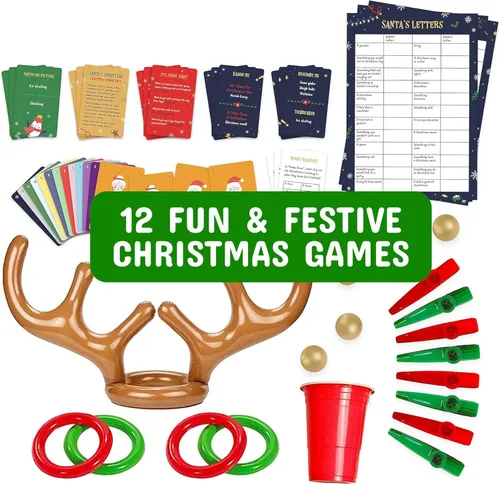 Miniatura 6 de Gutter Games 12 juegos de Navidad - Paquete de noche de juegos familiares para niños y adolescentes - Divertidos juegos de fiesta de Navidad