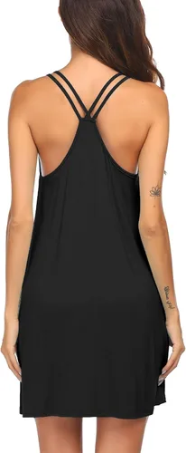 Miniatura 4 de Ekouaer - Camisón sin mangas para mujer con cuello en V