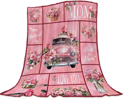 Miniatura 15 de Manta de regalo para el día de la madre, de hija, hijo, cumpleaños, San Valentín, para mamá, abuela, mujeres, Love You Best Mom Ever, suave, sofá