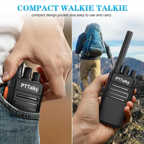 Miniatura 6 de Walkie Talkies FR1 Walkie Talkie de largo alcance para adultos, radio FRS Mini radio de 2 vías recargable, manos libres, radios bidireccionales
