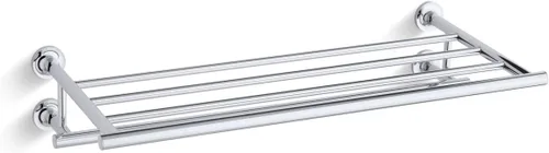 KOHLER 14381-CP Purist Hotelier - Estante para toallas de baño, soporte para toallas de baño, cromo pulido