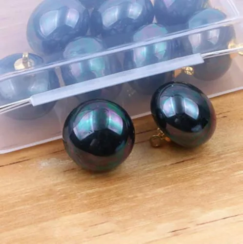 10 botones de perlas planas de resina con vástago de cobre, botones decorativos de perlas para ropa, camisas, trajes, suéteres, bolsas, zapatos,