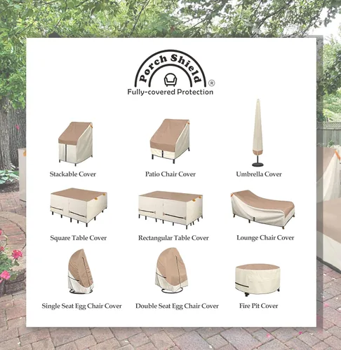 Miniatura 7 de Porch Shield. Cubierta protectora para mesa de jardín. Bronceado claro y caqui