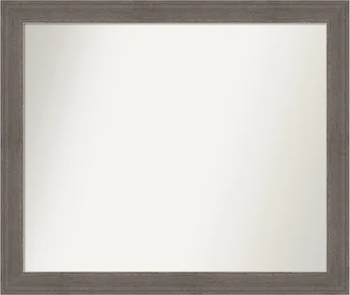 Miniatura 414 de Amanti Art Espejo de pared personalizado no biselado (24.5 x 24.5 pulgadas), marco gris marrón alta, varios tamaños personalizados, espejo de baño