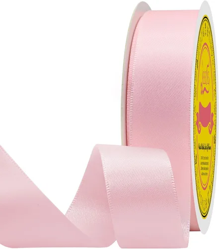 Miniatura 242 de Cinta de satén blanca antigua de doble cara de 1-1/2 pulgadas x 50 yardas, cinta de poliéster para envolver regalos, día de San Valentín, bodas