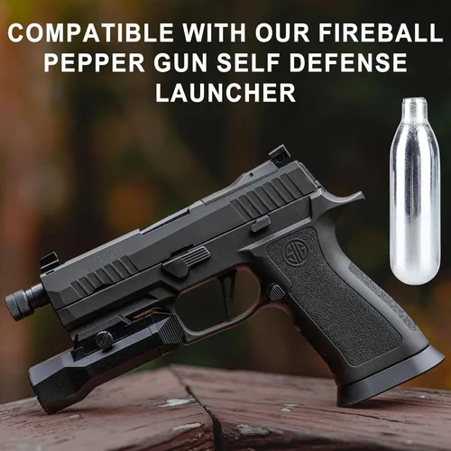 Miniatura 5 de Cartuchos de CO2 de 8 gramos / 12 gramos / 88 gramos para Paintball - Cartuchos de CO2 para Airsoft, Pistola de Aire, Pistola de Pimienta P2P HDP 50