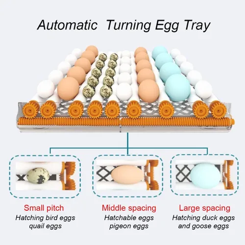 Miniatura 3 de YXCKG Incubadora digital automática de 120 huevos para incubar huevos de gran capacidad con vela de huevos, girador automático de huevos