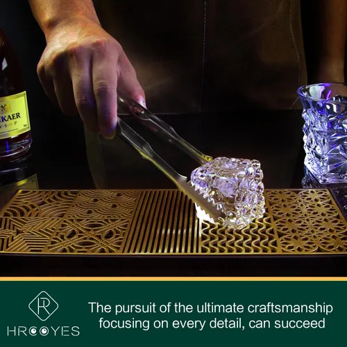 Miniatura 4 de Prensa de hielo para manualidades, moldes de hielo modernos para cócteles, whisky, bourbon maker, latón, sello personalizado para cubitos de hielo