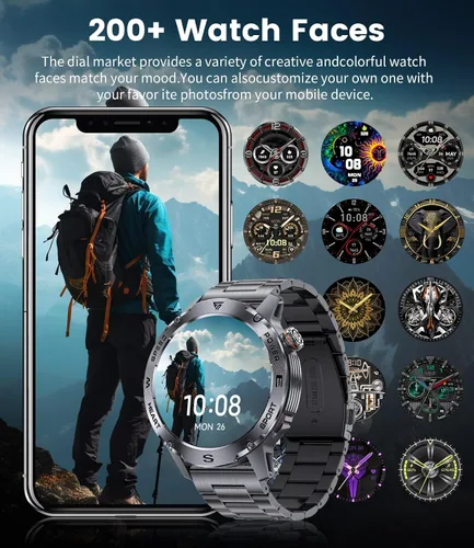 Miniatura 4 de LIGE EF1 - Relojes inteligentes para hombre, 1.43 pulgadas AMOLED Smartwatch con frecuencia cardíaca 24/7 para Android iOS, más de 170 modos