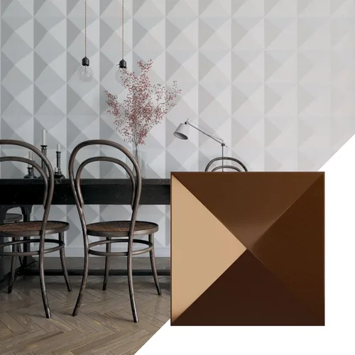 Miniatura 19 de Ekena Millwork 11 7/8 pulgadas de ancho x 11 7/8 pulgadas de alto Sellek EnduraWall Decorativo Panel de pared 3D, dorado
