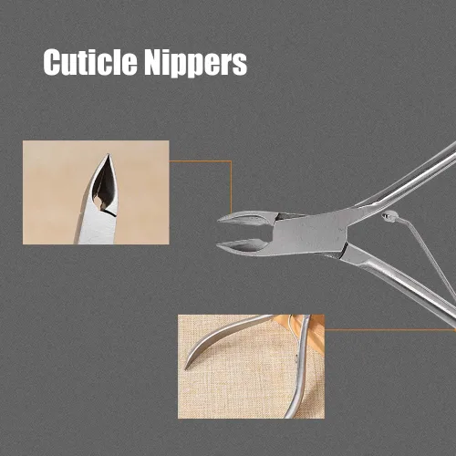 Miniatura 2 de Dioche Cortador de cutículas, cortador de cutículas, pinzas de cutícula, de acero inoxidable, para piel muerta, tijeras para pedicura, manicura