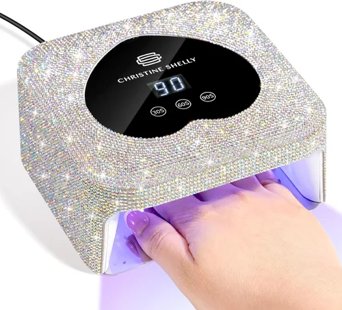 Miniatura 10 de Lámpara de uñas UV, luz UV para uñas de gel, lámpara de uñas de 48 W enchufable, mini lámpara de uñas con control táctil, sensor automático y 3