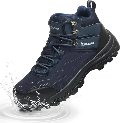 Botas impermeables con punta de acero para hombres, de ancho amplio, antideslizantes, para trabajo, ligeras, zapatos de seguridad, antideslizantes,