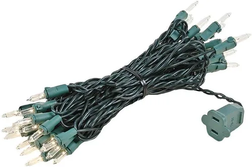Miniatura 7 de Novelty Lights Cadena de luces mini transparentes de 13.5 pies con 35 bombillas en cable verde, luces incandescentes de hadas no conectables