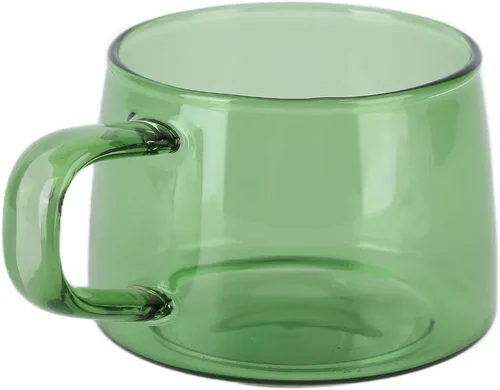 Miniatura 11 de Yosoo Taza de café, taza de vidrio vidrio de borosilicato con mango para leche para el hogar para café con leche (ámbar)
