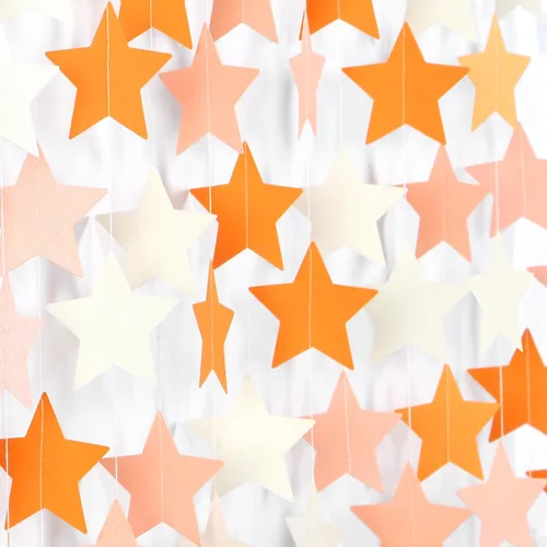 Miniatura 13 de Guirnalda de decoración de cumpleaños y graduación en negro y plata - 18.9 metros de serpentinas brillantes con purpurina y estrellas colgantes