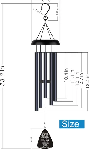 Miniatura 7 de Regalos de duelo conmemorativos de simpatía para la pérdida de papá, padre, Campanas de viento conmemorativas de simpatía para la pérdida de padre