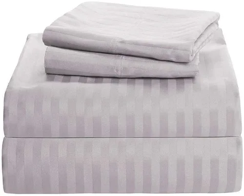 Miniatura 18 de Lujosa sábana encimera y 2 fundas de almohada, algodón puro extrasuave, 800 hilos, transpirable, fácil de lavar, juego de 3 piezas, tamaño King