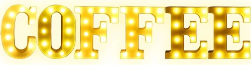 Creation Core Letreros de marquesina LED grandes de 8.7 pulgadas de alto, funciona con pilas, color blanco cálido, letras iluminadas para el hogar,