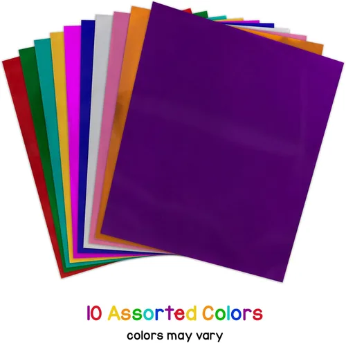 Miniatura 7 de Hygloss Papel de aluminio metálico, 20 hojas, 10 hojas de papel metálico surtido, 8.5 x 10 pulgadas, papel de aluminio ideal para manualidades