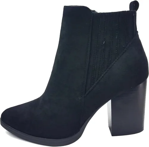 Miniatura 2 de TOP Moda Botines para mujer con tacón medio apilado grueso Chelsea
