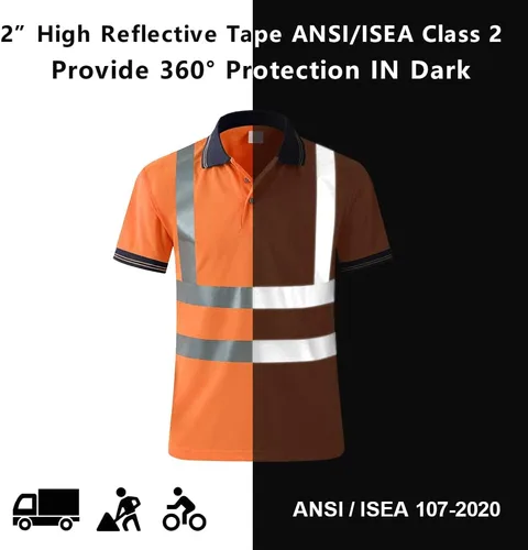 Miniatura 3 de SMASYS Polo de Seguridad Alta Visibilidad Naranja