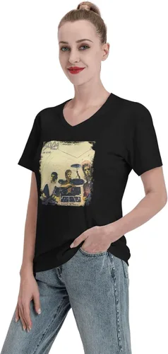 Miniatura 4 de Soda Stereo Female T Shirt Loose Casual Short Sleeve V-Neck Tops