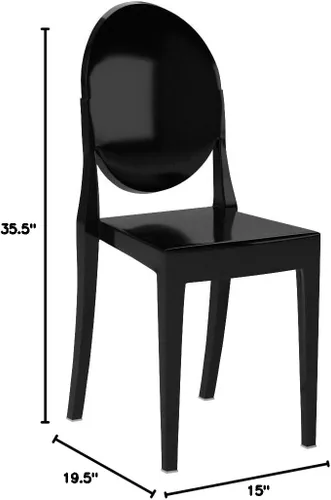 Miniatura 3 de LexMod Casper silla de comedor, Madera, Negro