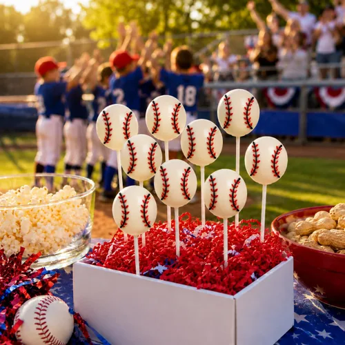 Miniatura 6 de 12 paletas de béisbol con ventosas de caramelo, pintadas a mano individualmente envueltas para fiestas de cumpleaños, regalos deportivos de 0.71 oz