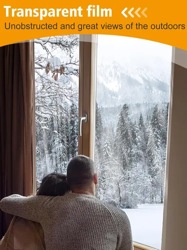 Miniatura 5 de Apipi Aislamiento de ventana grueso para invierno: se adapta a 5 ventanas de 3 x 5 pies, cubierta de película de plástico de sellado duradero, kit