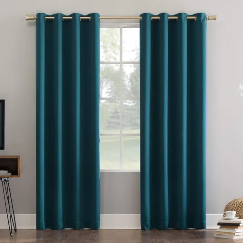 Miniatura 47 de Sun Zero Nordic - Juego de 2 paneles de cortinas con ojales de grado teatral extremo 100% opacas, 104" x 96" (2* 52" x 96"), cortinas opacas blanco