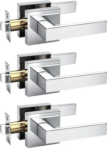 Miniatura 21 de KNOBWELL Paquete de 1 manija de puerta interior negra para uso en interiores, reversible para izquierda y derecha sin llave Negro