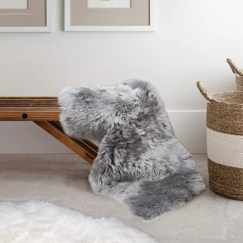 Miniatura 5 de MH MYLUNE HOME Alfombra de Piel de Oveja Genuina, Manta de Piel de Oveja Natural de Nueva Zelanda, Funda Lujosa y Esponjosa para Asiento/Silla