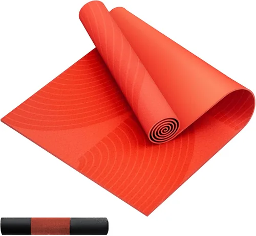HAPBEAR Large Yoga Mat - 72"x36" Extra Wide Exercise Mat - 1/4" Thick Dual Color PVC | Anti-Slip Surface & High Cushioning - Ideal for Yoga, Pilates