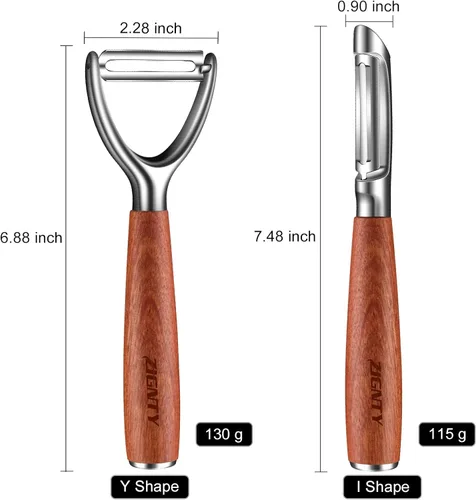 Miniatura 5 de Pelador de Verduras de Acero Inoxidable, Peladores de Patatas Premium para Cocina, Pelador Giratorio Ultra Agudo para Frutas y Verduras, Pelador