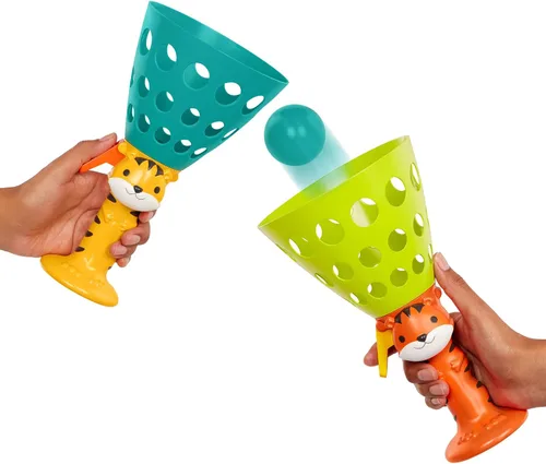 Miniatura 11 de B. toys Woo - Paracaídas Hue! - Deportes al aire libre - Juega paracaídas con 15 bolas coloridas - 12 asas - Tienda de viento de 8 pies - Juegos al